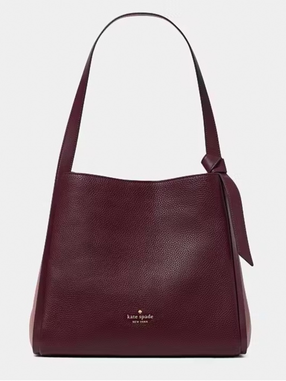 Kate Spade New York Knott Colorblock Large Carryall Shoulder Bag, Grenache NWT